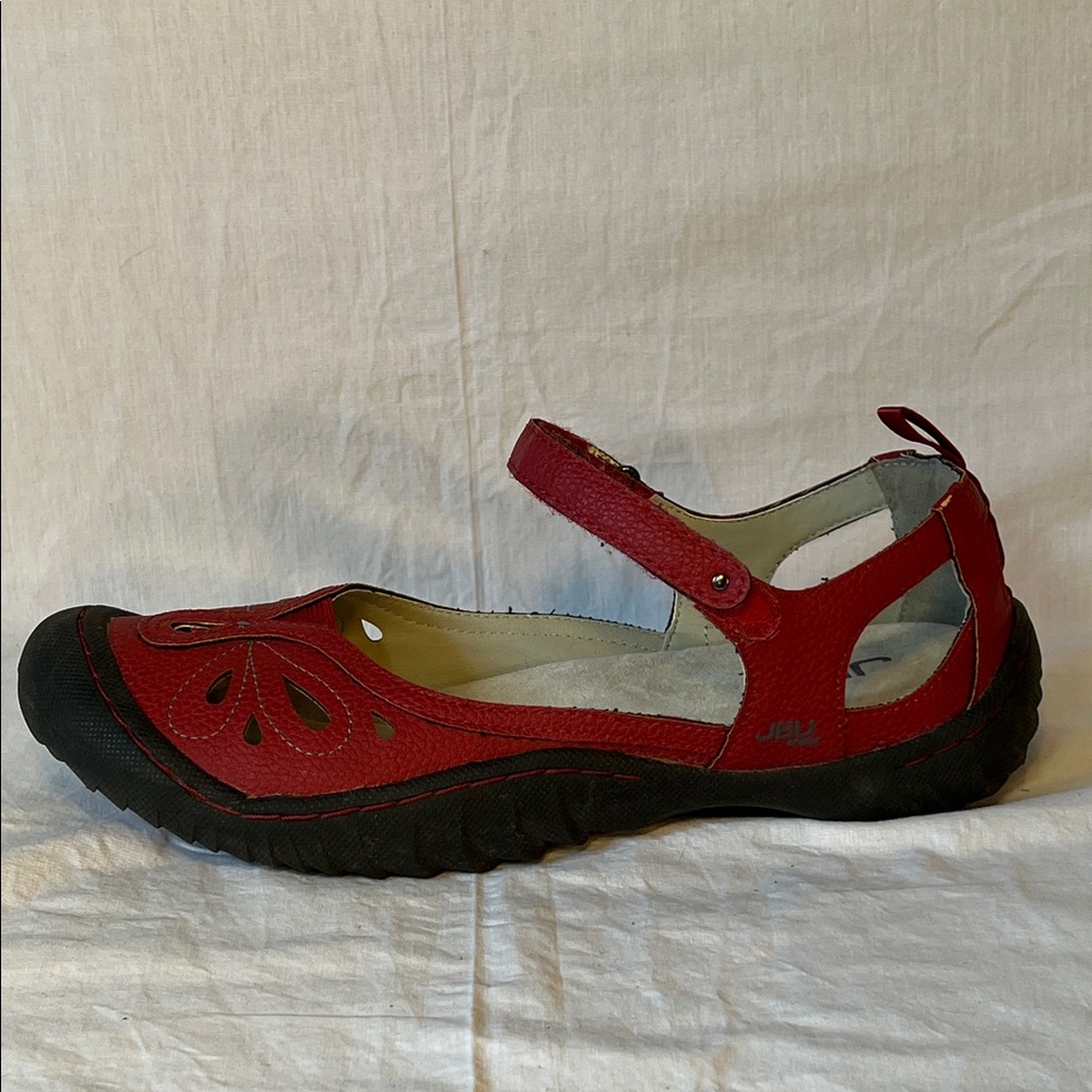 JBU Sport Red and Black Women's Athletic Sandals size 8.5M - Picture 7 of 11